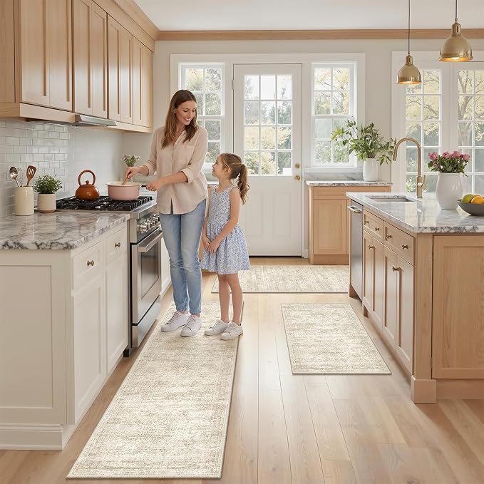 Kitchen Rugs Sets of 3, 2x3 2x4 2x5 Rug Runner, Dining Room, Soft Runner Rug - Image 5