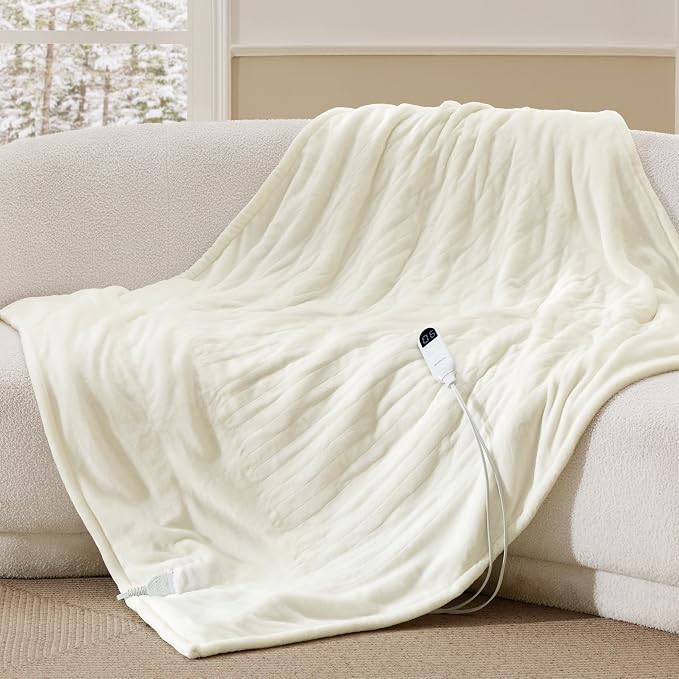 Bedsure Heated Blanket Throw, Soft Electric Blanket by Unknown