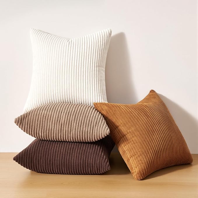 Topfinel Gold Brown Gradient Fall Pillow Case Rustic Throw Pillow Covers 22x22 - Image 5
