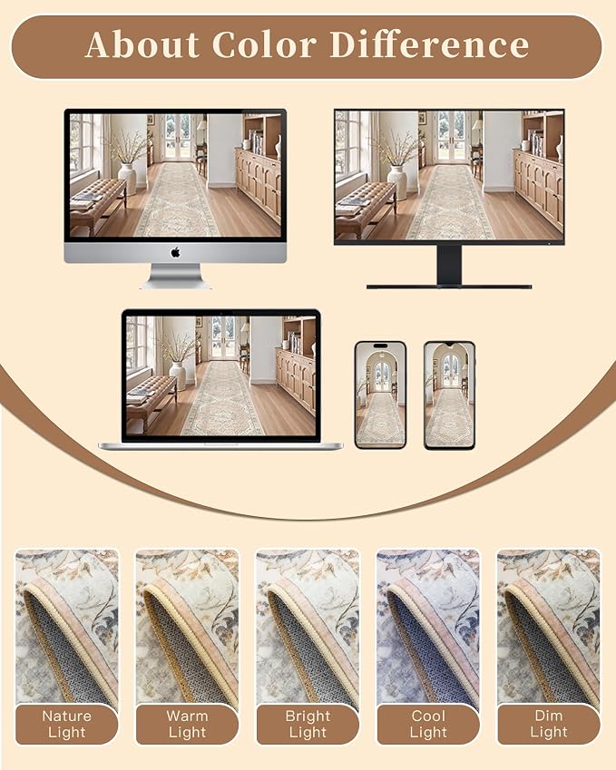 Madane Washable Runner Rugs 2x10 Long - Image 10