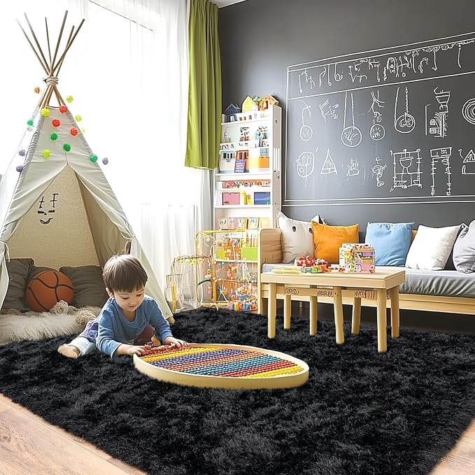 Pionblank Large Rug for Living Room 6x9, Modern Soft Shag Area Rug - Image 4
