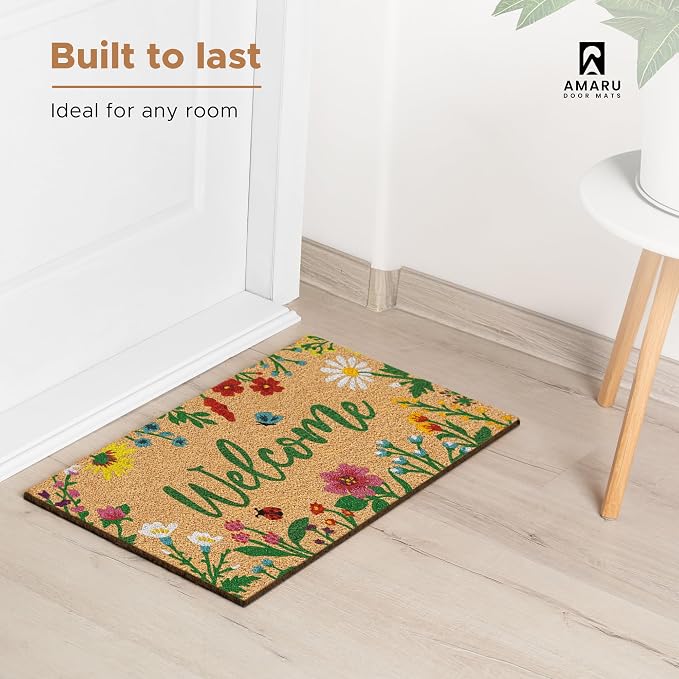 Coir Welcome Mat, 17 x 29 in | 100% Natural Coir, Anti-Shedding, Durable PVC - Image 7