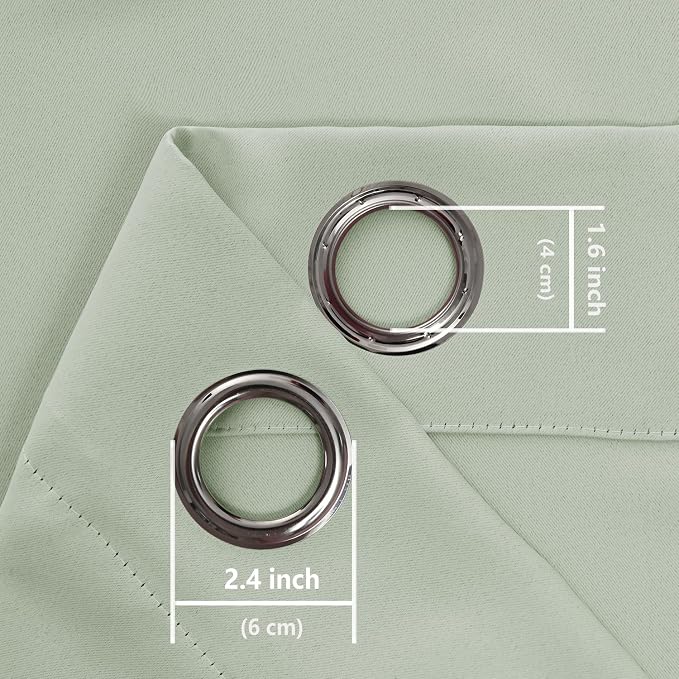 RV Blackout Curtains for Bedroom, 52 x 36 Inches Long Seafoam Green | Thermal - Image 9
