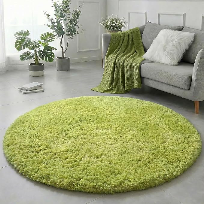 Amdrebio Grass Green Large Round Rug 7Ft - Image 5