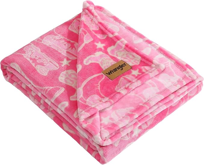 Wrangler - Plush Fleece Throw Blanket, Super Soft Bedding, Dorm Room Essentials by Wrangler%C2%AE