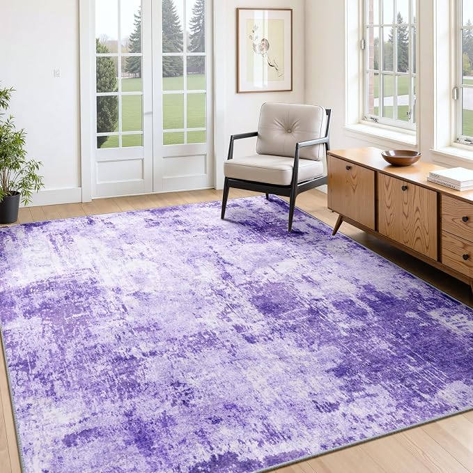 RELEANY Washable 4'x6' Abstract Area Rug by RELEANY