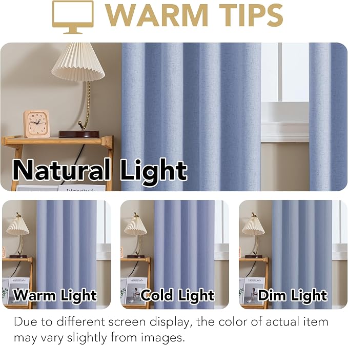 H.VERSAILTEX Linen Curtains 100% Blackout Curtains - Image 4