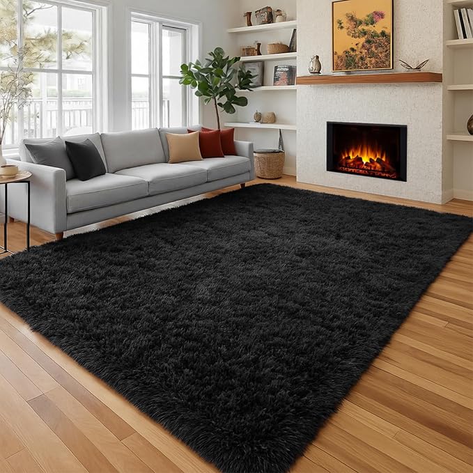 Fluffy Shaggy Area Rug for Living Room 5x8 Ft, Soft Fuzzy Rugs for Bedroom by PAGISOFE