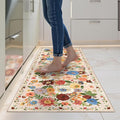 Beige Floral Hallway Runner Rug 2x5 by WelcometoBabovid