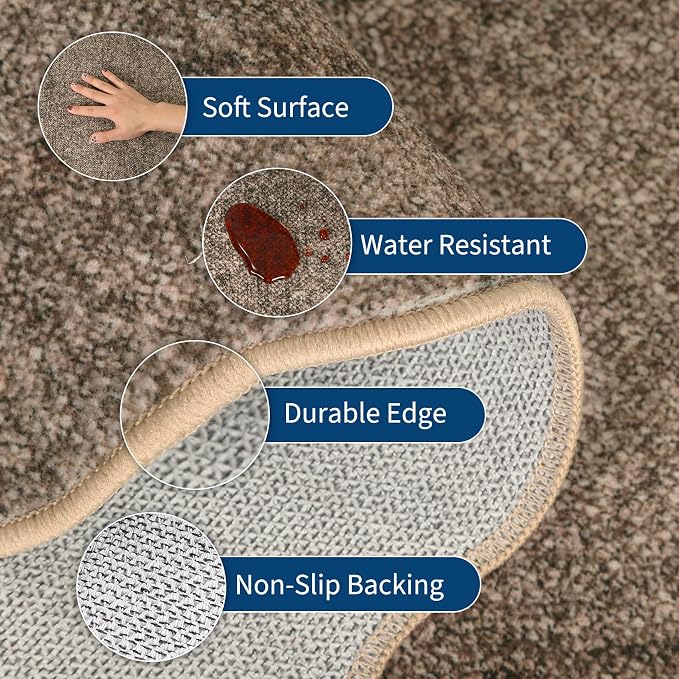 GarveeHome Scalloped Washable Area Rugs 8x10 Rugs - Image 5