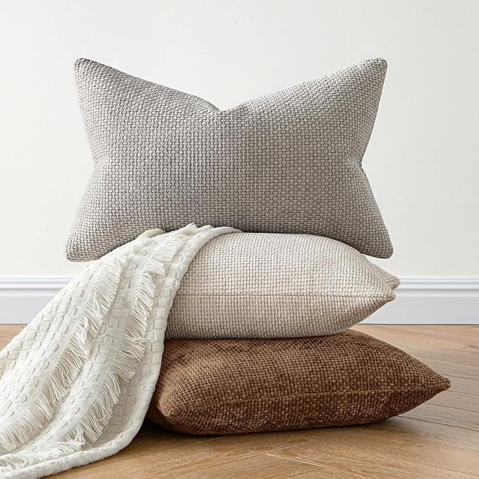 MIULEE Decorative Couch Throw Pillow Covers 20x20 in Golden Brwon 2 Pack | - Image 4