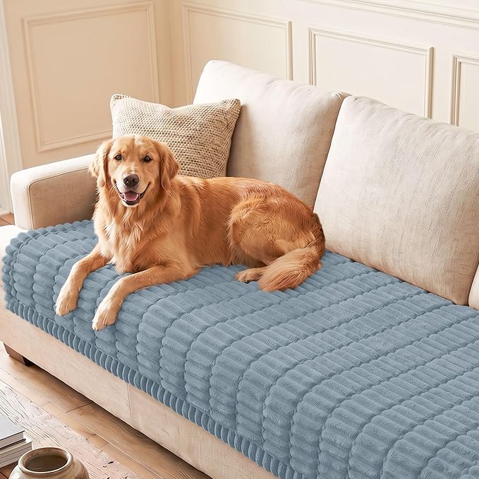 Couch Cover for Dogs, Washable Non Slip Plush Flannel Sofa Protector | Thick by hyha