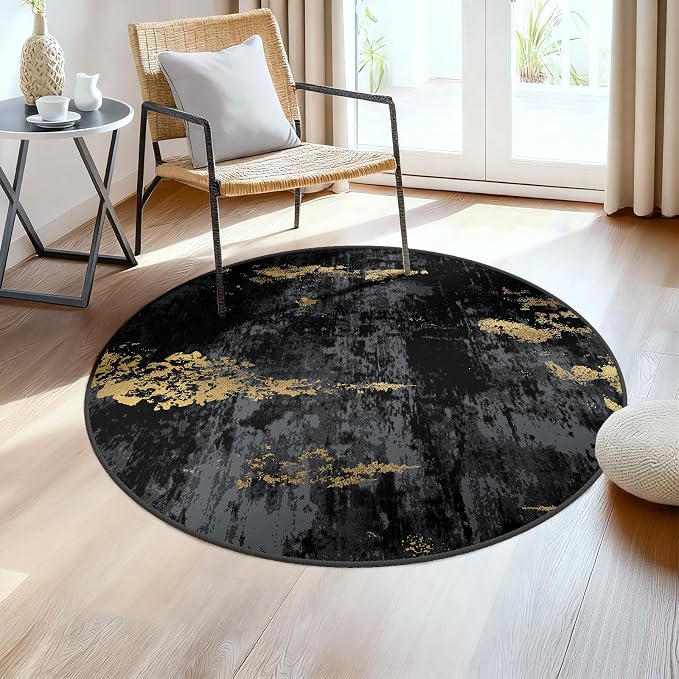 RELEANY Washable Round 4ft Area Rug - Image 9