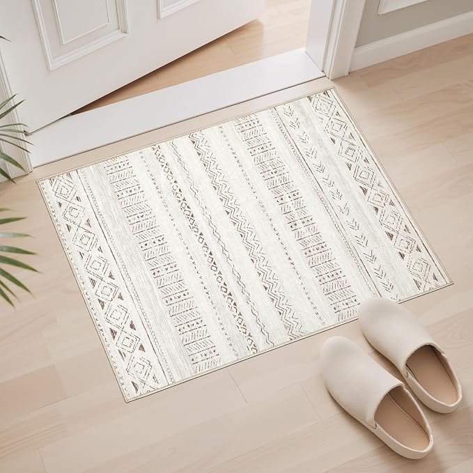 cotiled Washable 2x3 Entryway Rugs: Boho Moroccan Soft Small Rug | Non-Slip - Image 5
