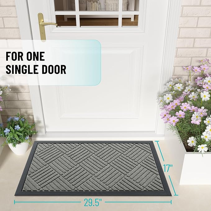OLANLY Front Door Mat Outside Entrance, Waterproof Heavy-Duty Doormat | 29.5x17 - Image 2