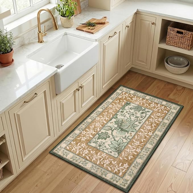 GarveeHome Leaves Floral Area Rug - Image 3