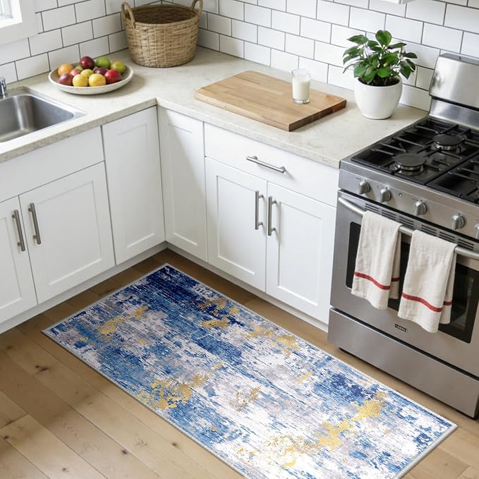RELEANY Washable 2'x5' Abstract Area Rug - Image 2