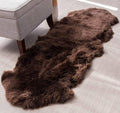 HUAHOO Premium Genuine Sheepskin Rug Brown Real Australia Sheepskin Natural by HUAHOO