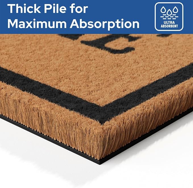 Barnyard Designs Natural Coir Non-Slip Doormat | Heavy-Duty Welcome Mat - Image 9