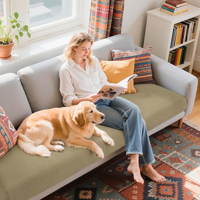 Hokway Couch Cushion Covers Stretch Cushion Covers Sofa Seat Cushion Slipcover - Image 5