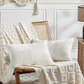 Fancy Homi 2 Packs Cream White Lumbar Decorative Throw Pillow Covers 12x20 Inch by Fancy+Homi