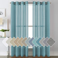 H.VERSAILTEX Linen Curtains Natural Linen Semi-Sheer Curtains Nickel Grommet by HVERSAILTEX