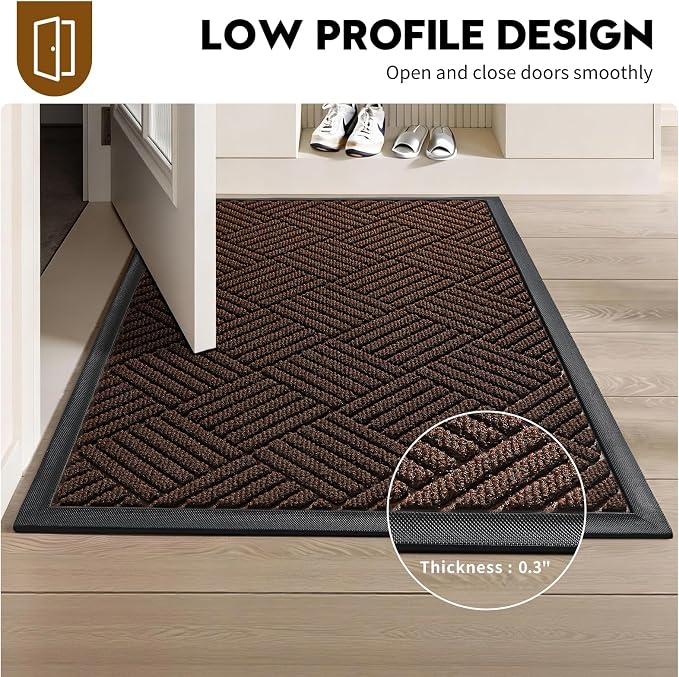 Front Door Mat, Heavy Duty Waterproof Doormat 61.5"x36", Stain Fade Resistant - Image 7