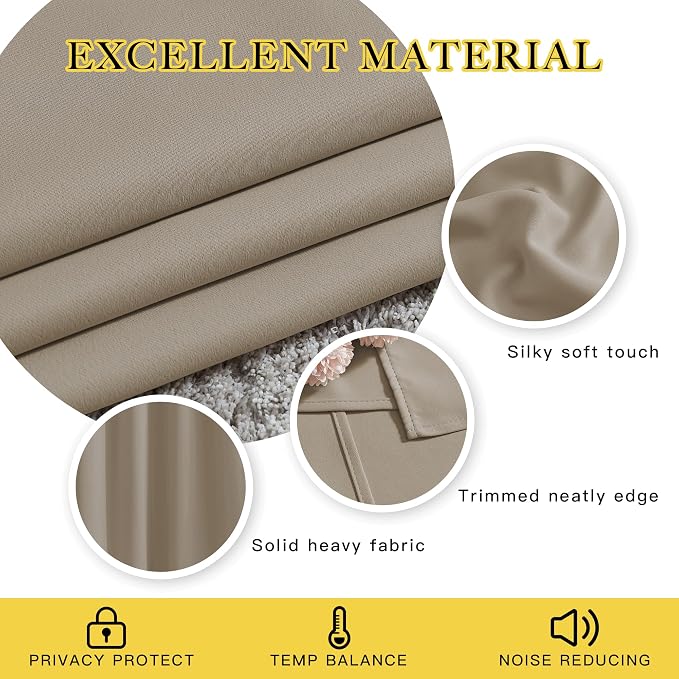 NICETOWN Sleep Blackout Curtains 84 inches Length - Image 3