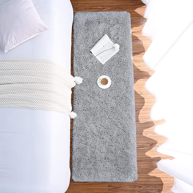 Chicrug Soft Runner Rugs for Bedroom Living Room Plush Fluffy Rug 3x10 | Shag - Image 5