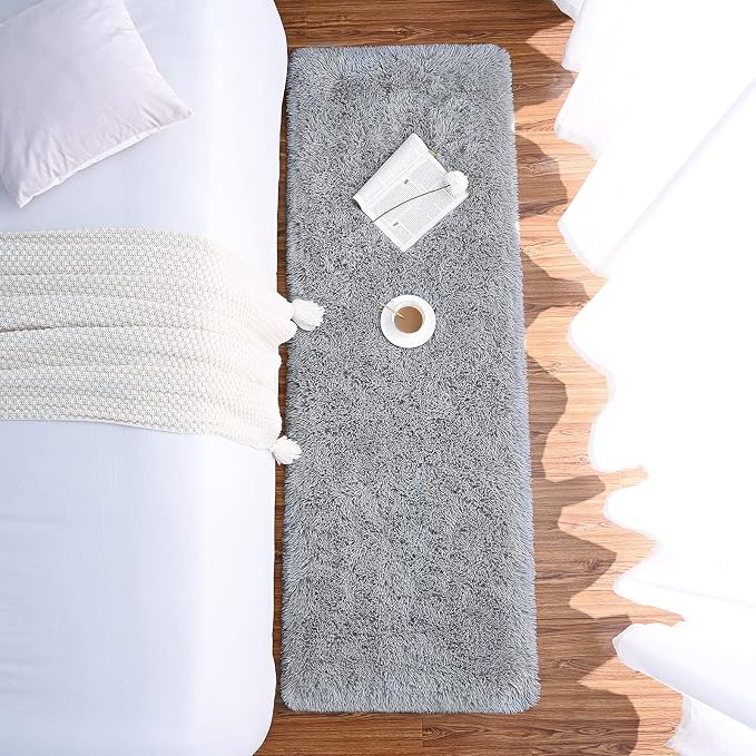 Chicrug Soft Runner Rugs for Bedroom Living Room Plush Fluffy Rug 2x7 | Shag - Image 4