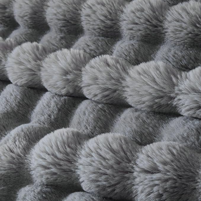 60x80 Inches Ultra-Soft Fuzzy Faux Fur Plush Twin Size Blanket - Image 6