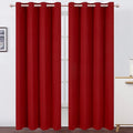 Red Curtains 52 x 84 Inch Long/Blackout Curtains Set of 2 Panels/Room Darkening by Lemomo