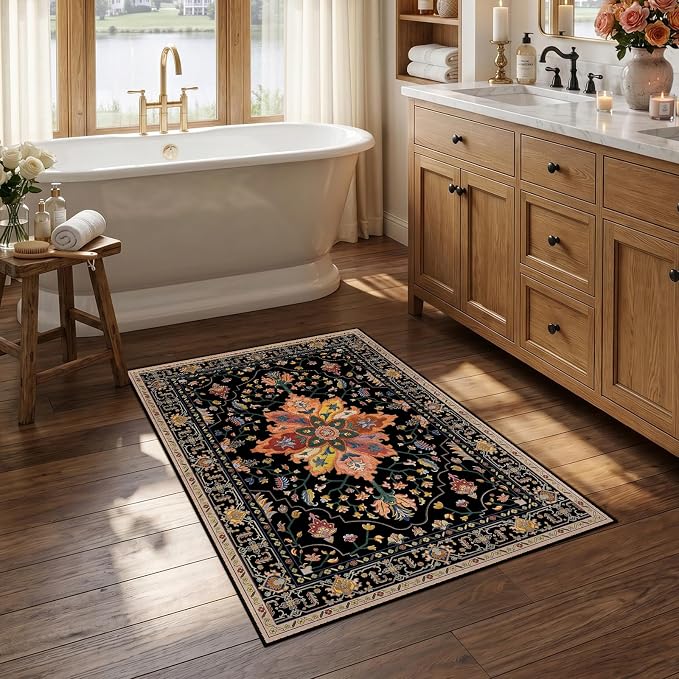 RELEANY Washable Area Rug, Small 2'6"x4', Water Repellent, Pet Friendly by RELEANY