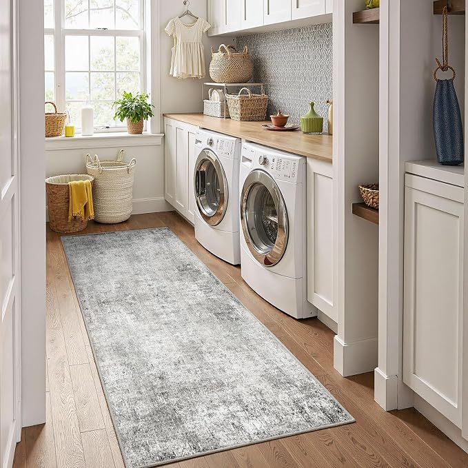 RELEANY Washable Runner 2'x6' Abstract Area Rug - Image 2
