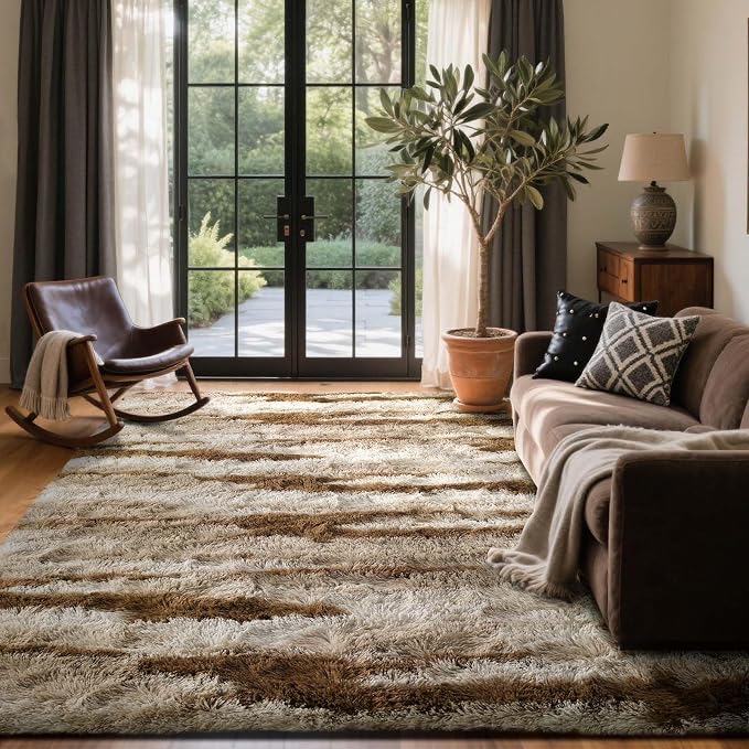 9x12 Ft Extra Large Shag Rugs for Living Room, Ultra Soft Fluffy Furry Area - Image 2