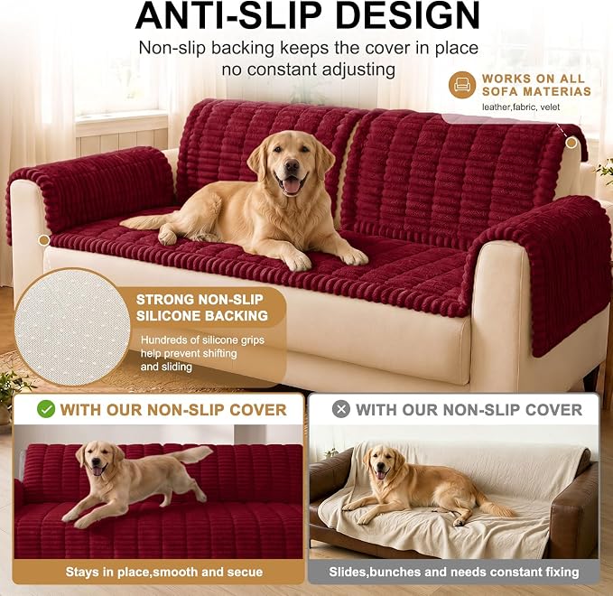Smiry Couch Cover for Dogs, Non Slip Washable Sofa Protector for Pets | Soft - Image 10