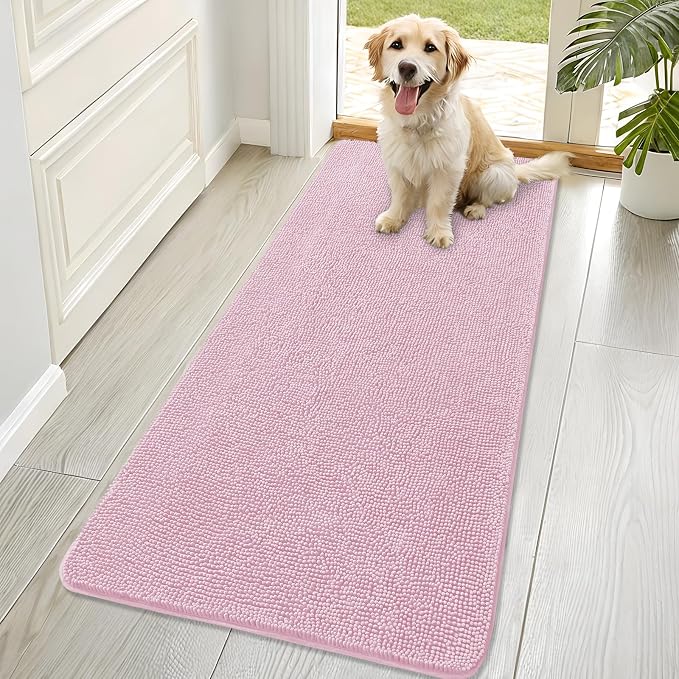 OLANLY Dog Door Mat for Muddy Paws 70x32, Super Absorbent Chenille Mud Mat | by OLANLY