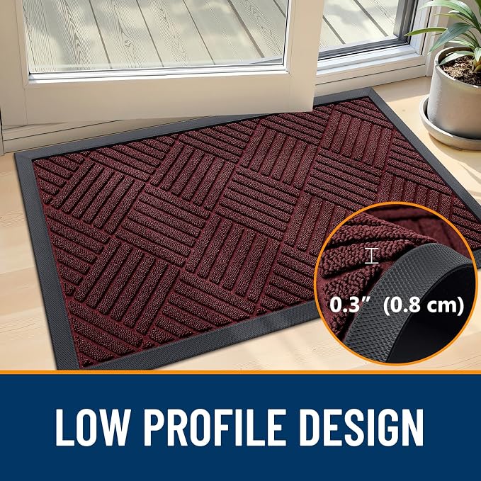 OLANLY Front Door Mat Outside Entrance 47x23, Waterproof Heavy-Duty Doormat | - Image 5