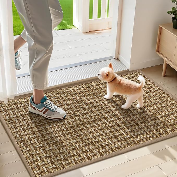 Door Mat Indoor Entrance 17"x29", Absorbent Indoor Door Mat, Non Slip Rubber by LEKEEPGO
