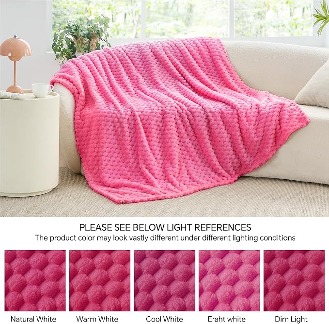 BEDELITE Hot Pink Throw Blanket - Image 8