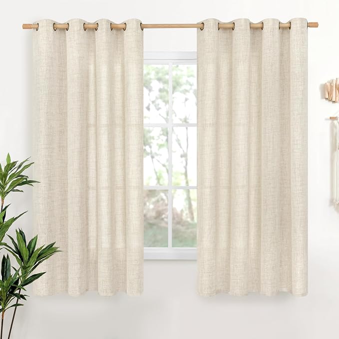 YoungsTex Linen Curtains 68 Inch Length by YoungsTex