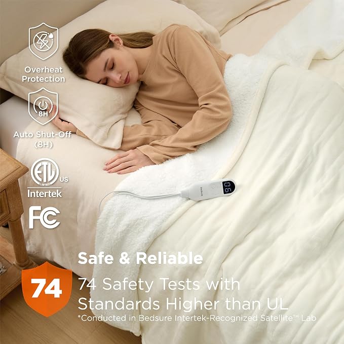 Bedsure Heated Blanket Throw, Soft Electric Blanket - Image 7