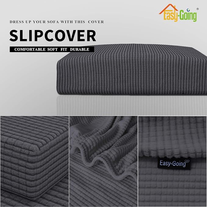 Easy-Going Stretch 1 Piece Chair Couch Cushion Cover - Image 3