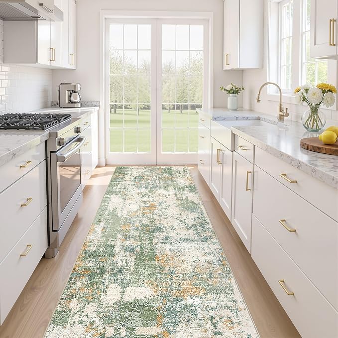 LOONGRUG Runner Rug 3x10 Washable Non-Slip Kitchen Neutral Modern Rug | by LOONGRUG