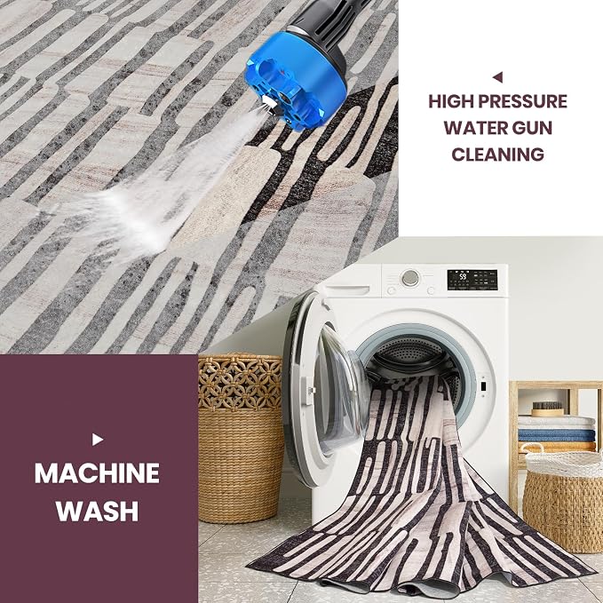 8x10 Moroccan Retro Washable Area Rugs - Image 3