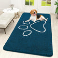 OLANLY Dog Door Mat for Muddy Paws 59x32, Paw Print Design Chenille Mud Mat | by OLANLY