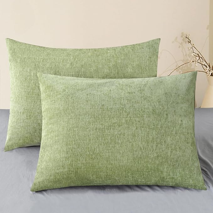 CaliTime Decorative Standard Throw Pillow Covers 26 X 20 Inches Sage Green | by CaliTime