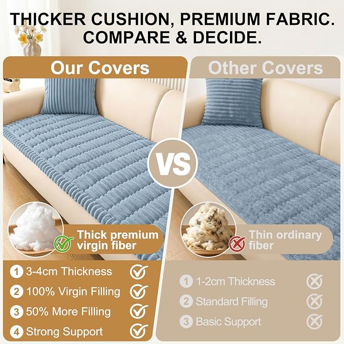 Smiry Couch Cover for Dogs, Non Slip Washable Sofa Protector for Pets | Soft - Image 5
