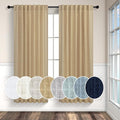 Burlap Color Curtains 63 Inch Length by Pitalk