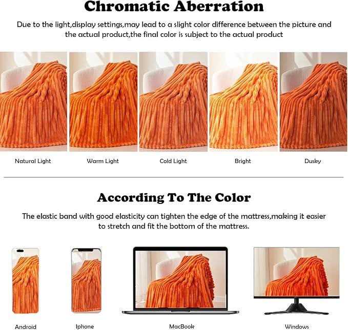 NEWCOSPLAY Fleece Ribbed Cozy Throw Blanket - Image 6